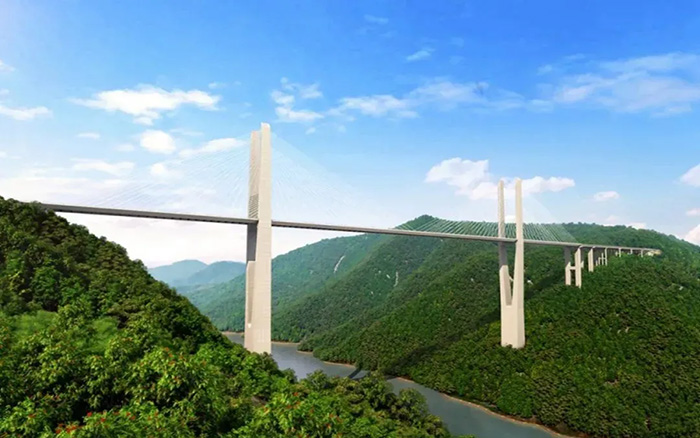 飞虹再起，币游国际塔机助建黔东南第一高桥